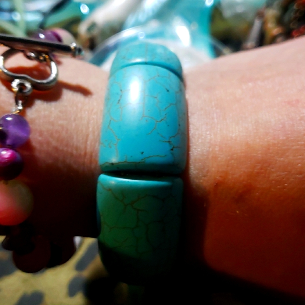 Vintage Turquoise streachy bracelet